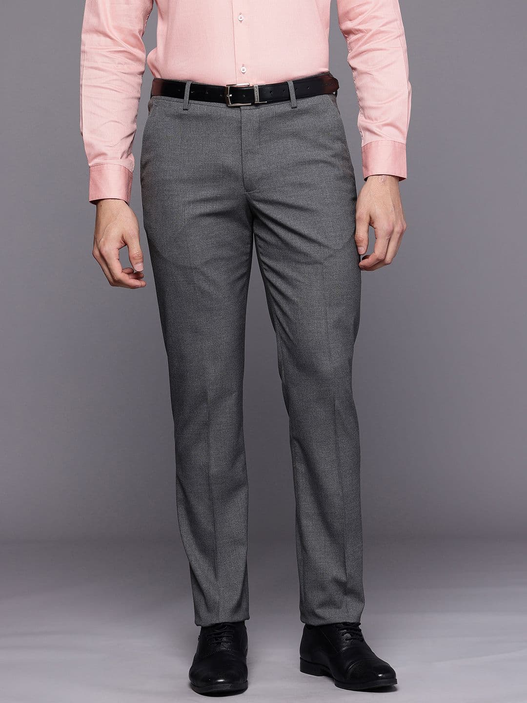 Louis Philippe Men Slim Fit Formal Trousers