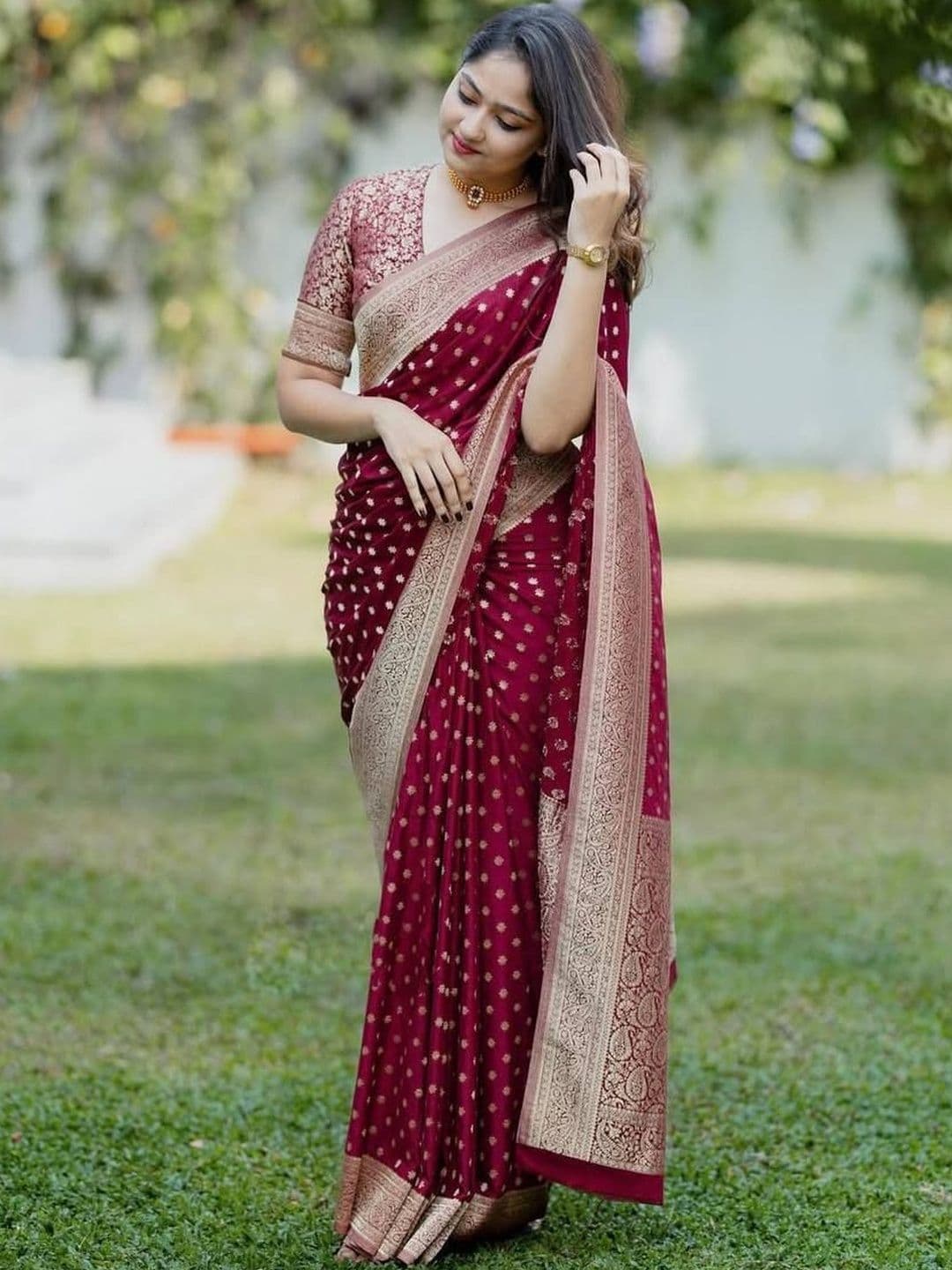 Dhaaga Ghar Woven Design Zari Art Silk Banarasi Saree - view 1