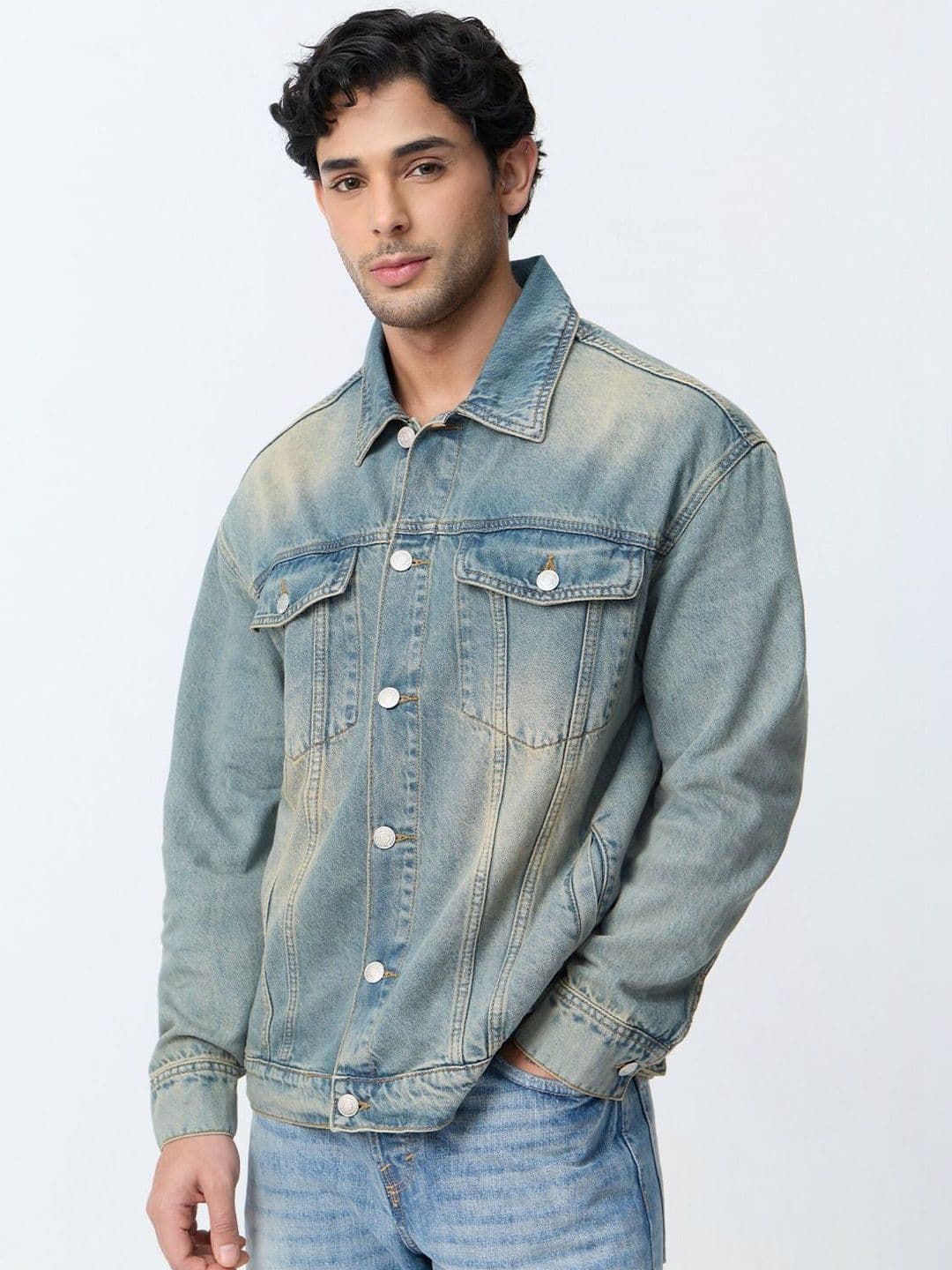 The Souled Store Men Regular Fit Denim Blue Jackets - view 1