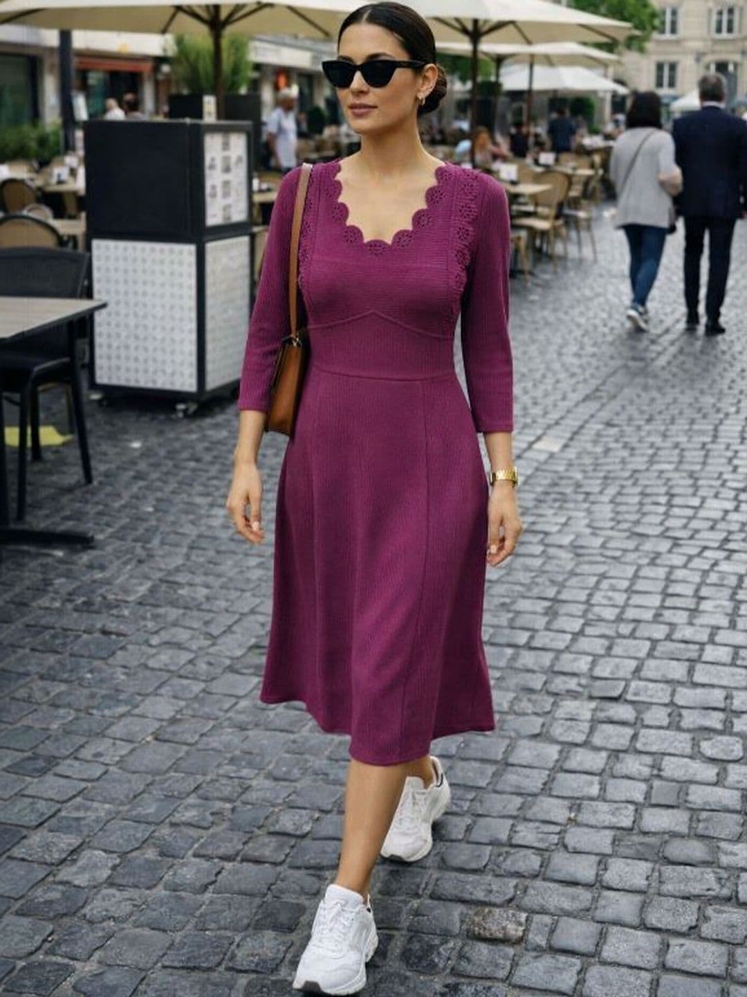 ZEUGEN Fit & Flare Midi Dress - view 1