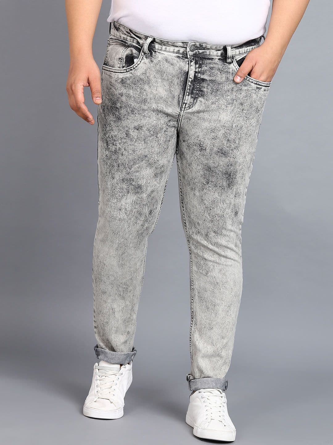Urbano Plus Men Plus Size Heavy Fade Stretchable Regular Fit Jeans - view 1