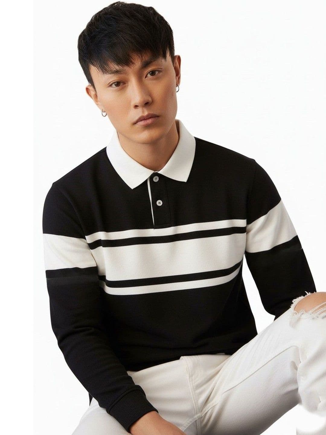 Mobox Men Colourblocked Polo Collar T-shirt - view 1