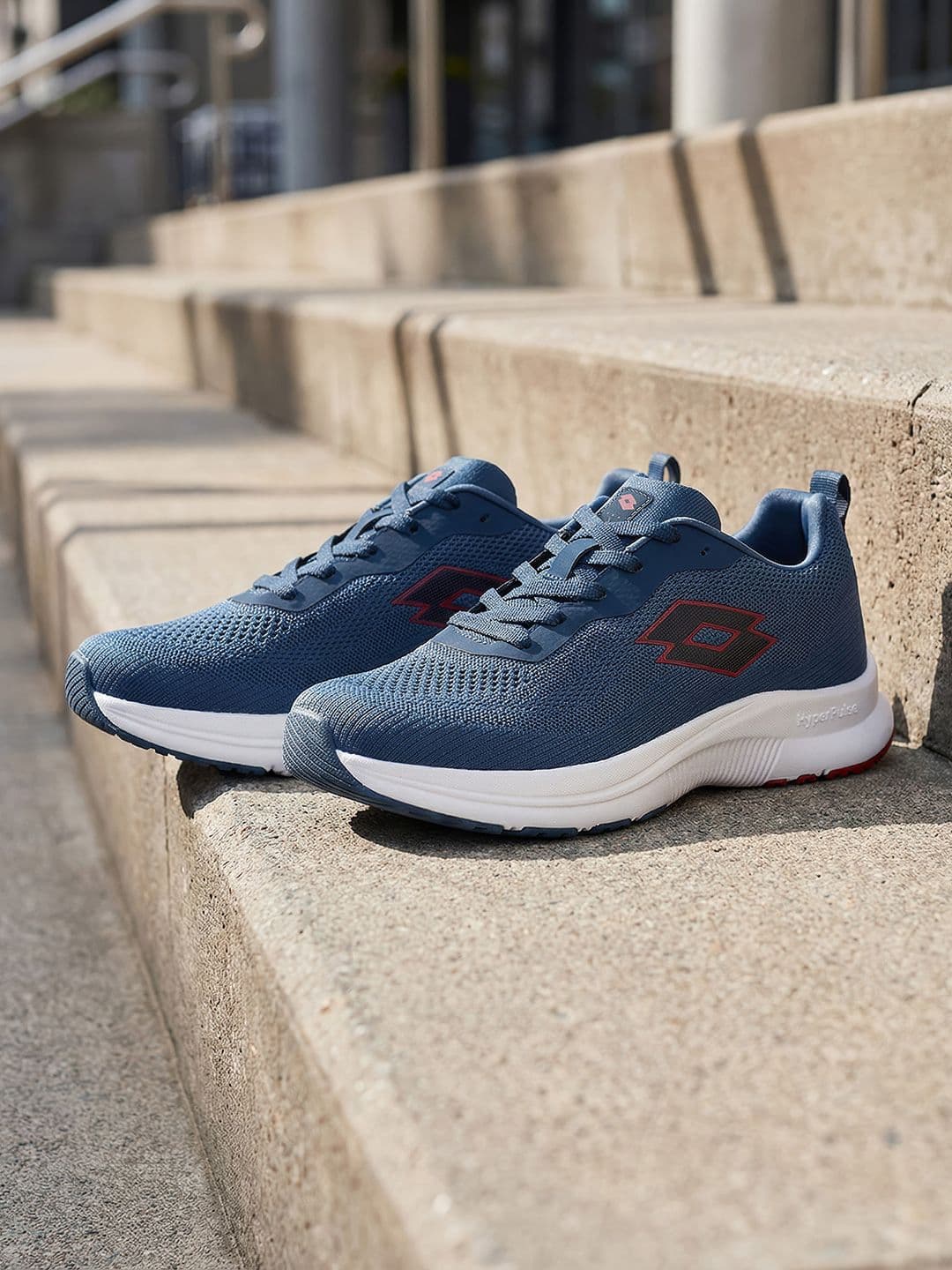 Lotto Men Atleta Knit Blue Running Shoes - view 1