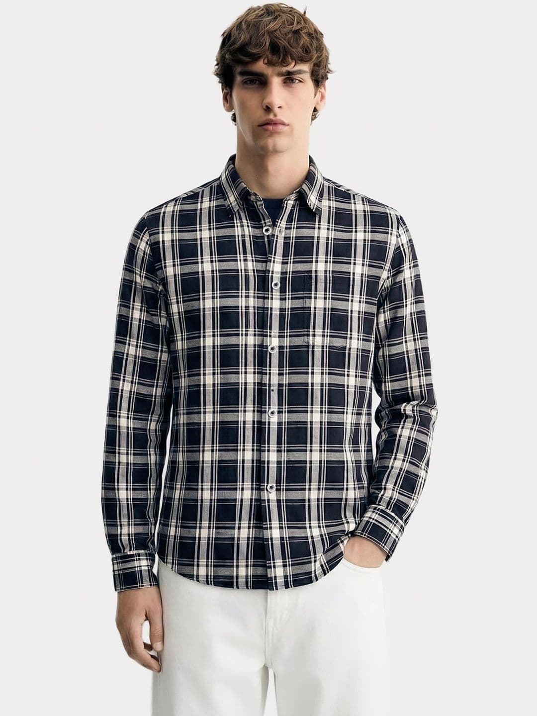 The Indian Garage Co Men Slim Fit Checked Casual Shirt - view 1