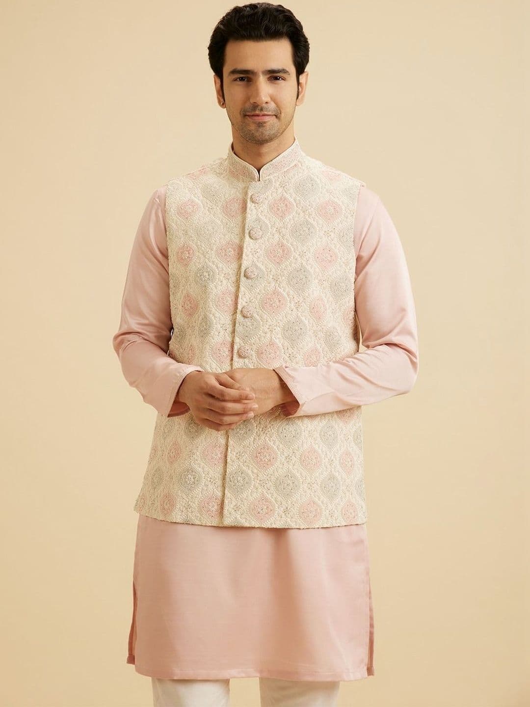 Manyavar Embroidered Nehru Jackets - view 1