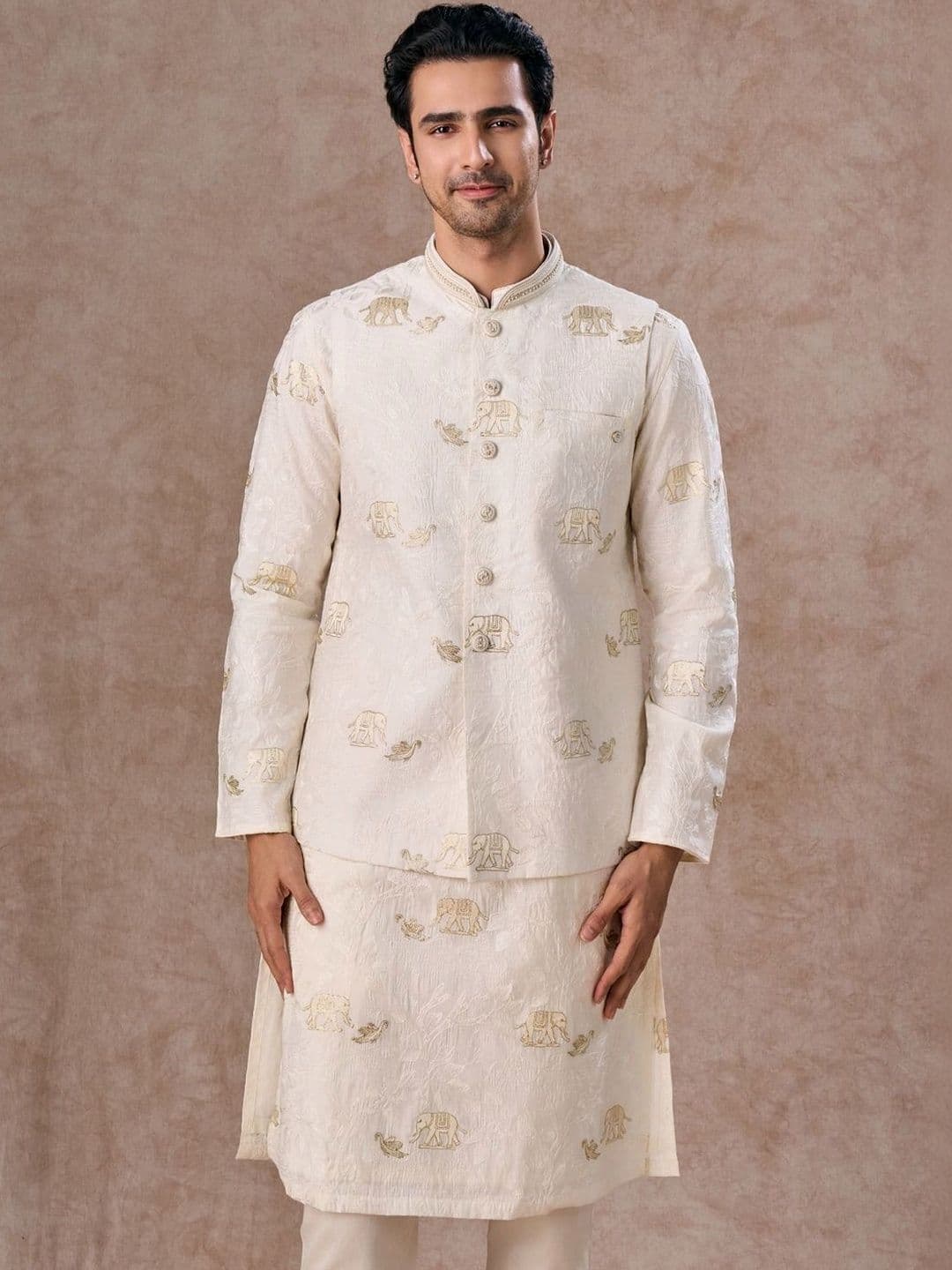 Manyavar Embroidered Nehru Jackets - view 1