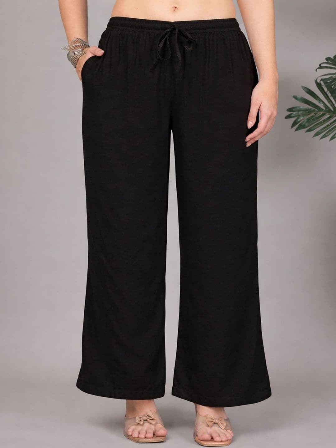 GRACIT Women Flared Knitted Ethnic Palazzos - view 1