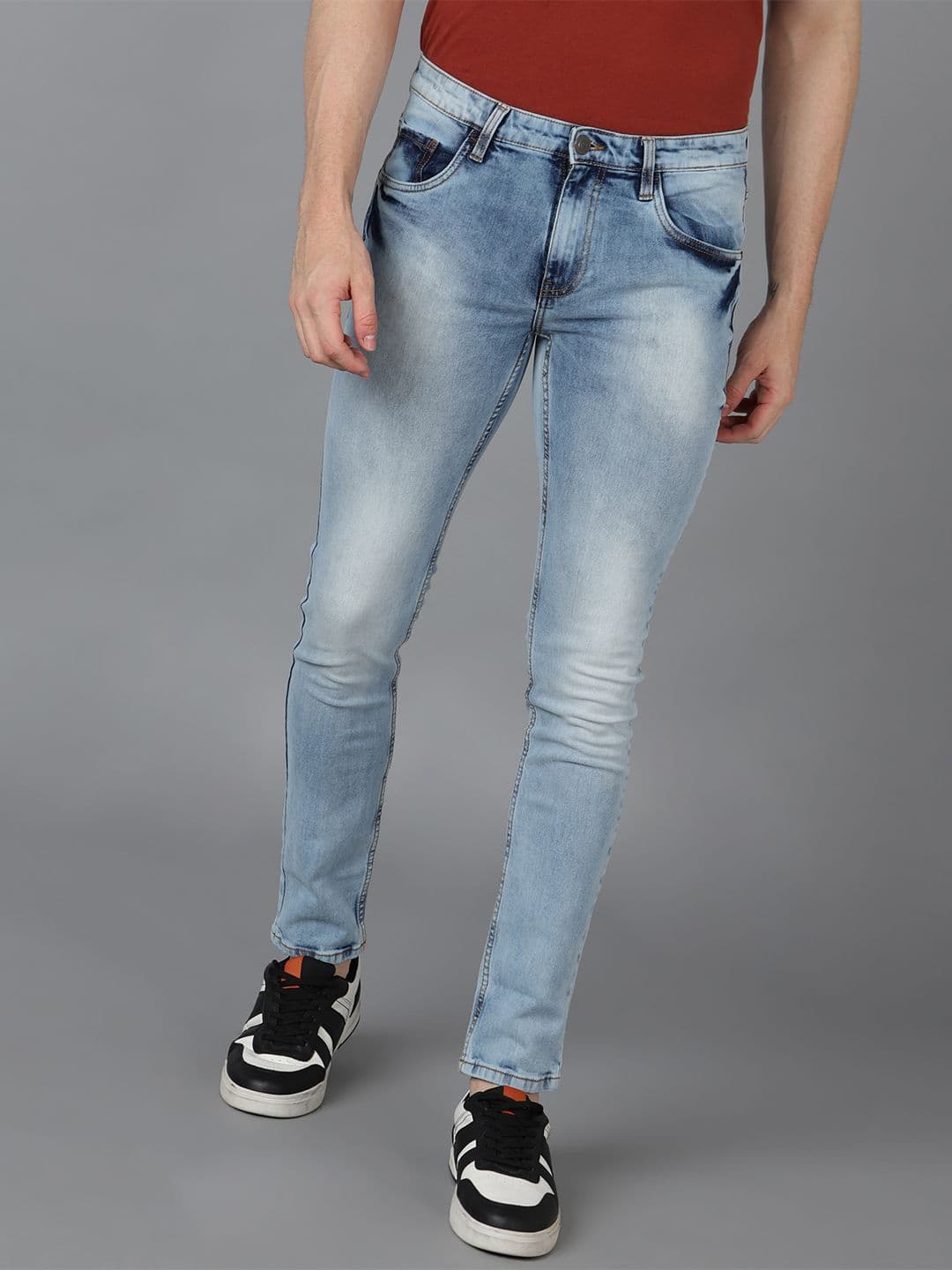 Urbano Fashion Men Slim Fit Heavy Fade Stretchable Jeans - view 1