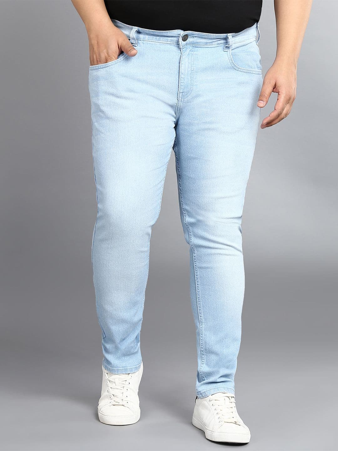 Urbano Plus Men Regular Fit Mid-Rise Light Fade Stretchable Jeans - view 1