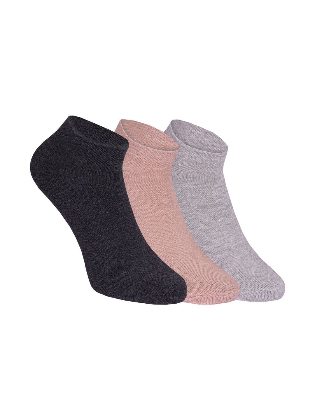 BERYX Unisex Pack of 3 Cotton Ankle Length Socks - view 1