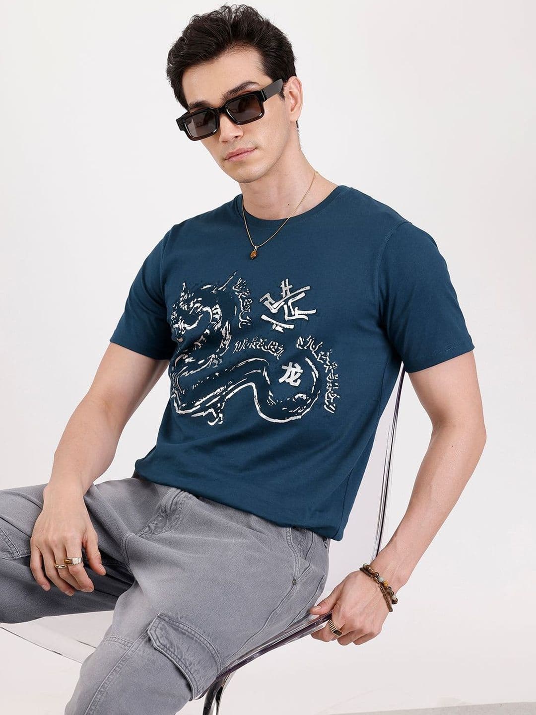 WROGN Men Printed Slim Fit T-shirt - view 1