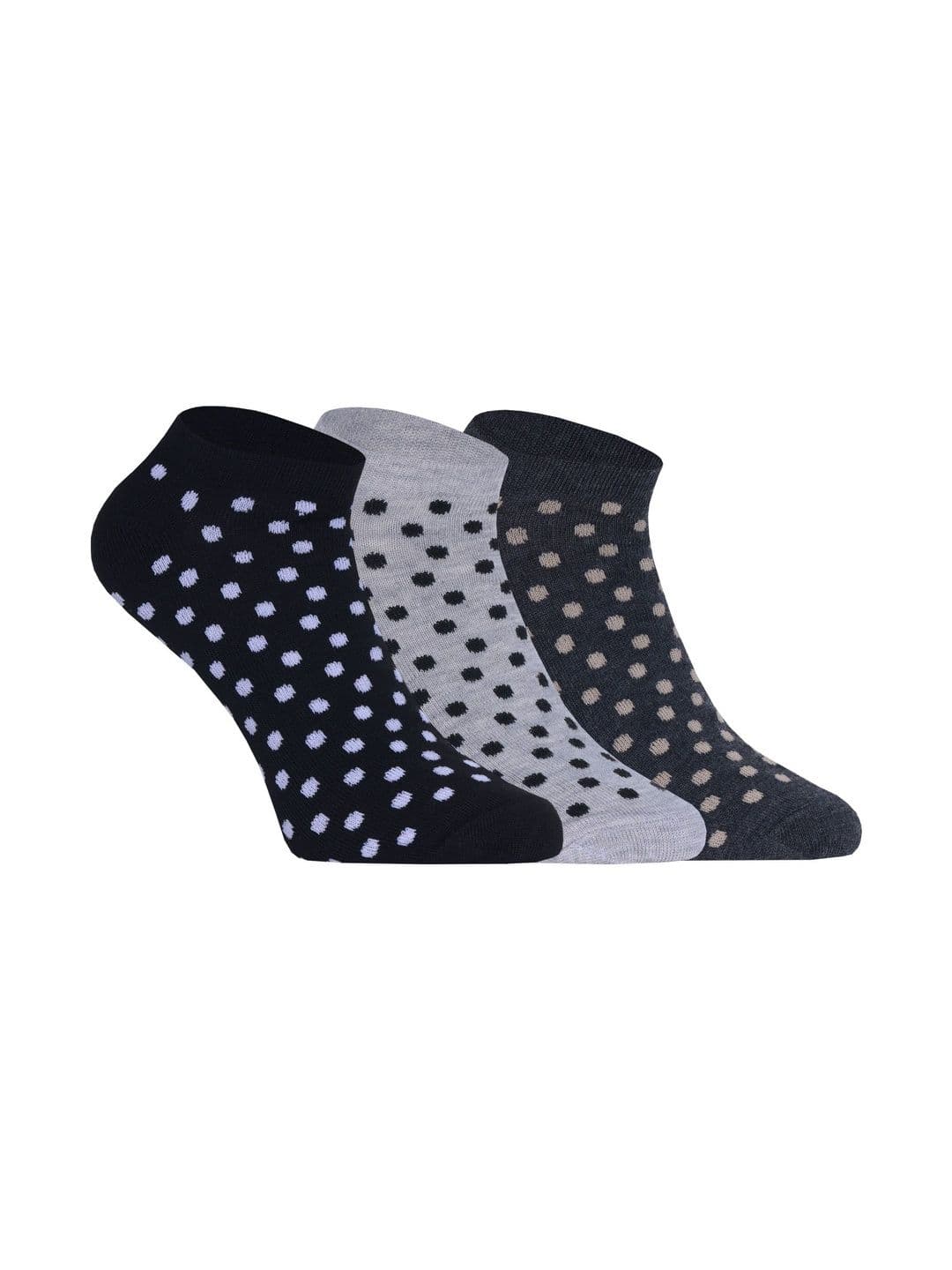 BERYX Unisex Pack of 3 Cotton Patterned Ankle Length Socks - view 1