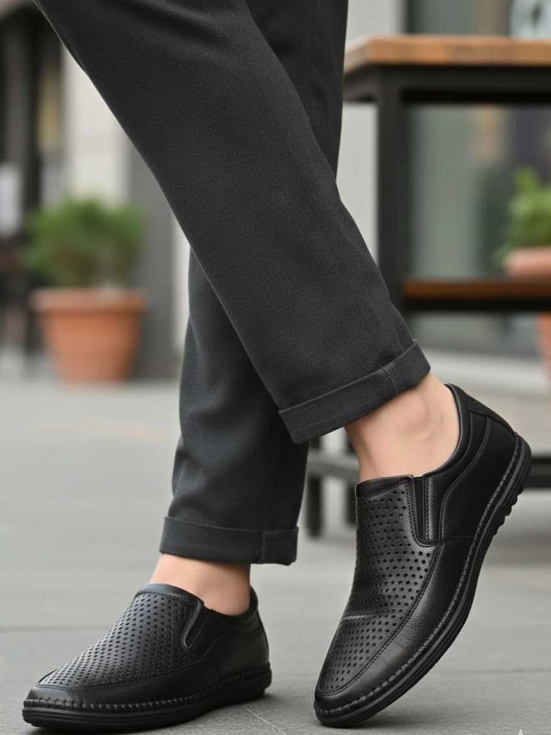 HERE&NOW Round Toe Slip-On Formal Loafers - view 1