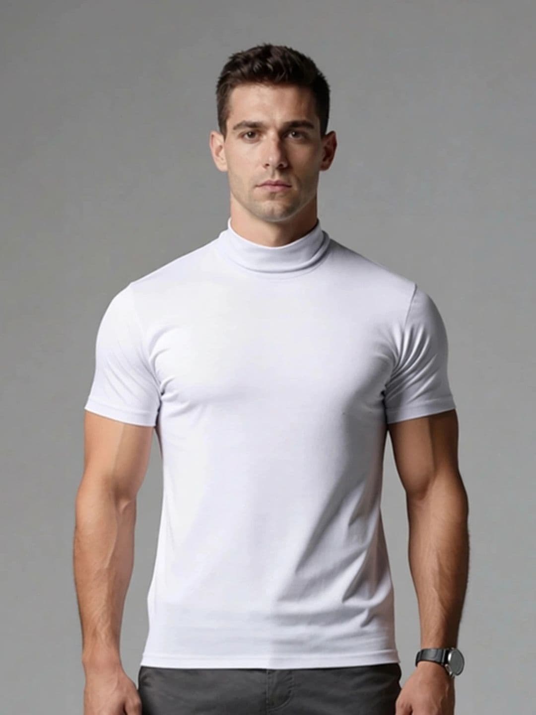 ANDREW HILL Men High Neck T-shirt - view 1