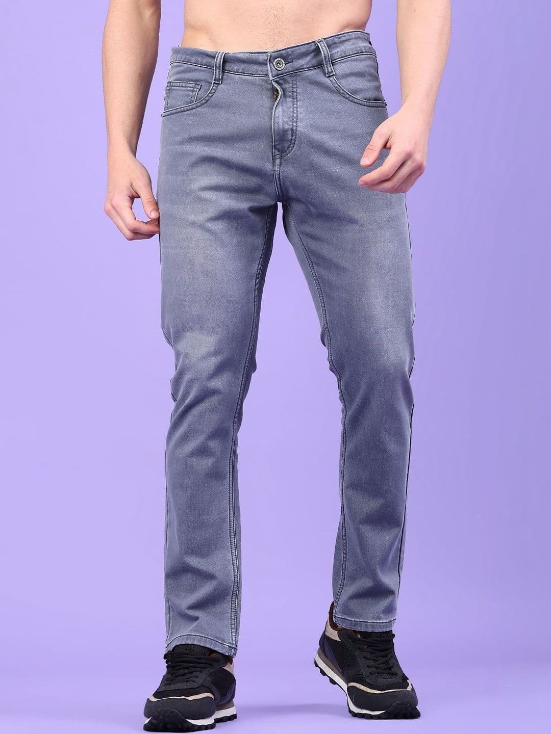 V-Mart Men Regular Fit Mid-Rise Light Fade Stretchable Jeans - view 1
