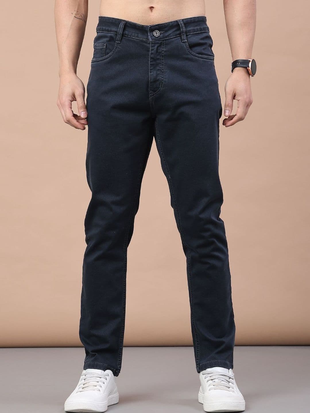 V-Mart Men Regular Fit Mid-Rise Stretchable Jeans - view 1