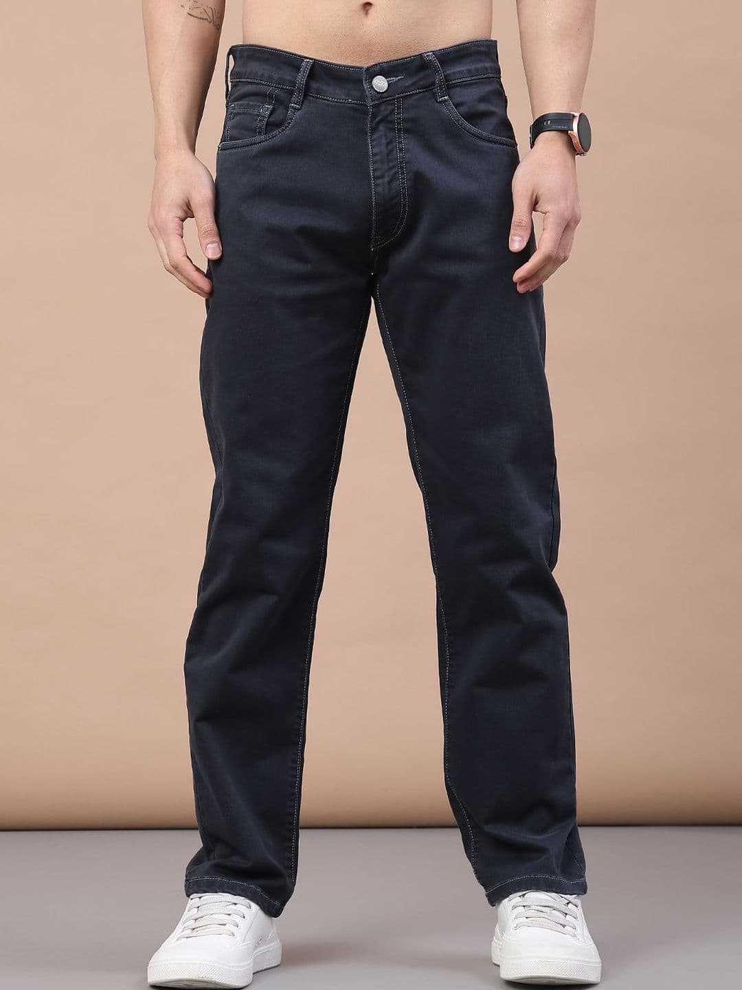 V-Mart Men Regular Fit Mid-Rise Light Fade Stretchable Jeans - view 1