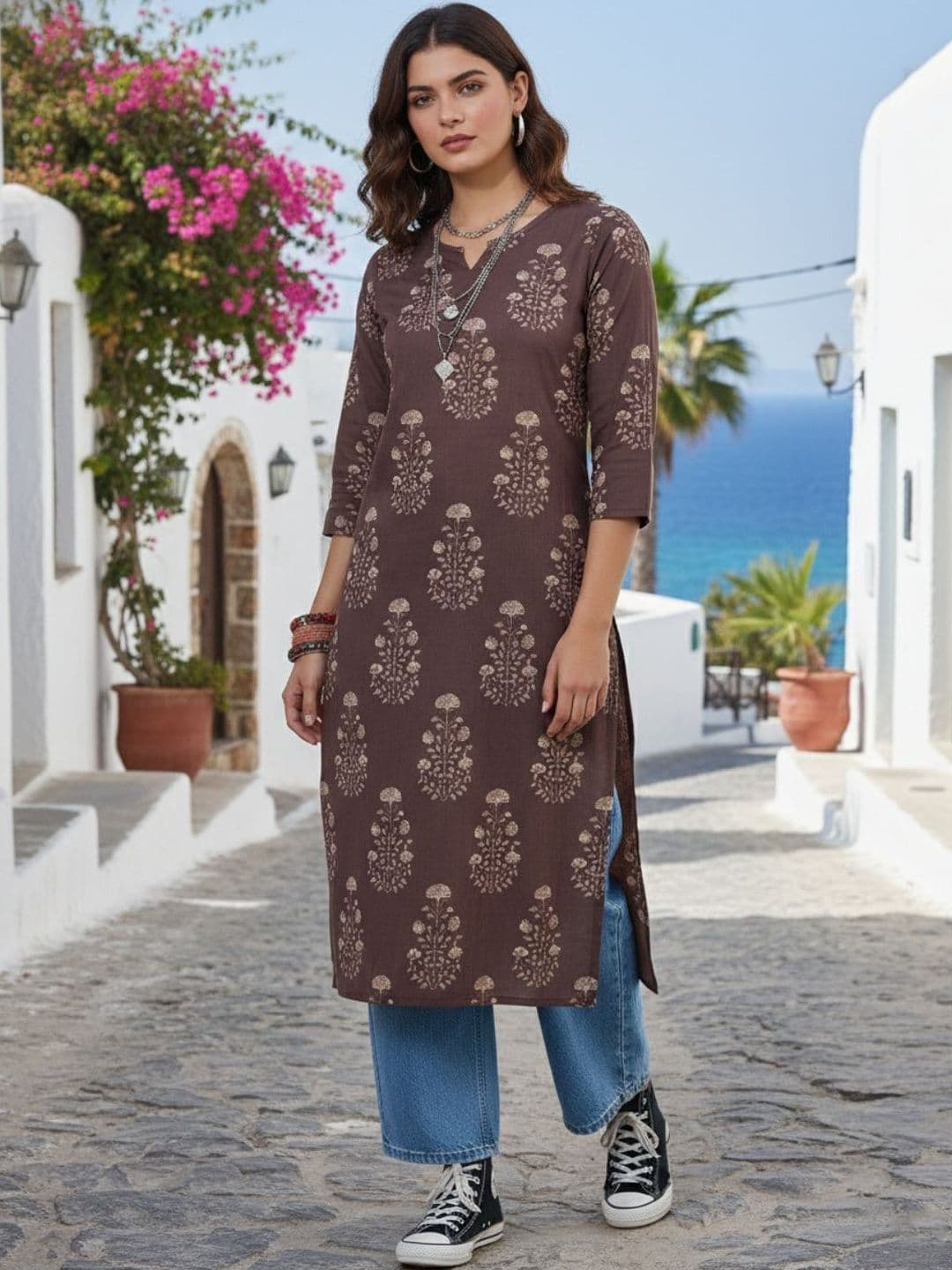 AADVIKA Women Floral Printed Kurta - view 1