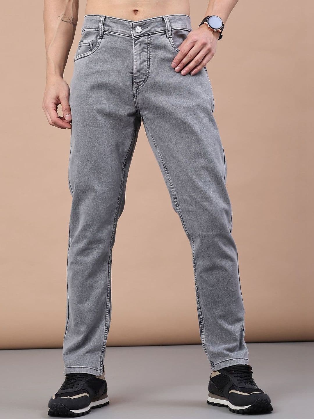 V-Mart Men Regular Fit Mid-Rise Stretchable Jeans - view 1