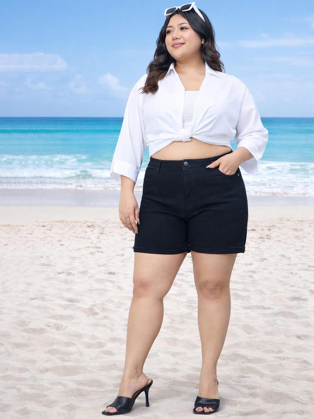 Style Quotient Plus Women High-Rise Shorts - view 1