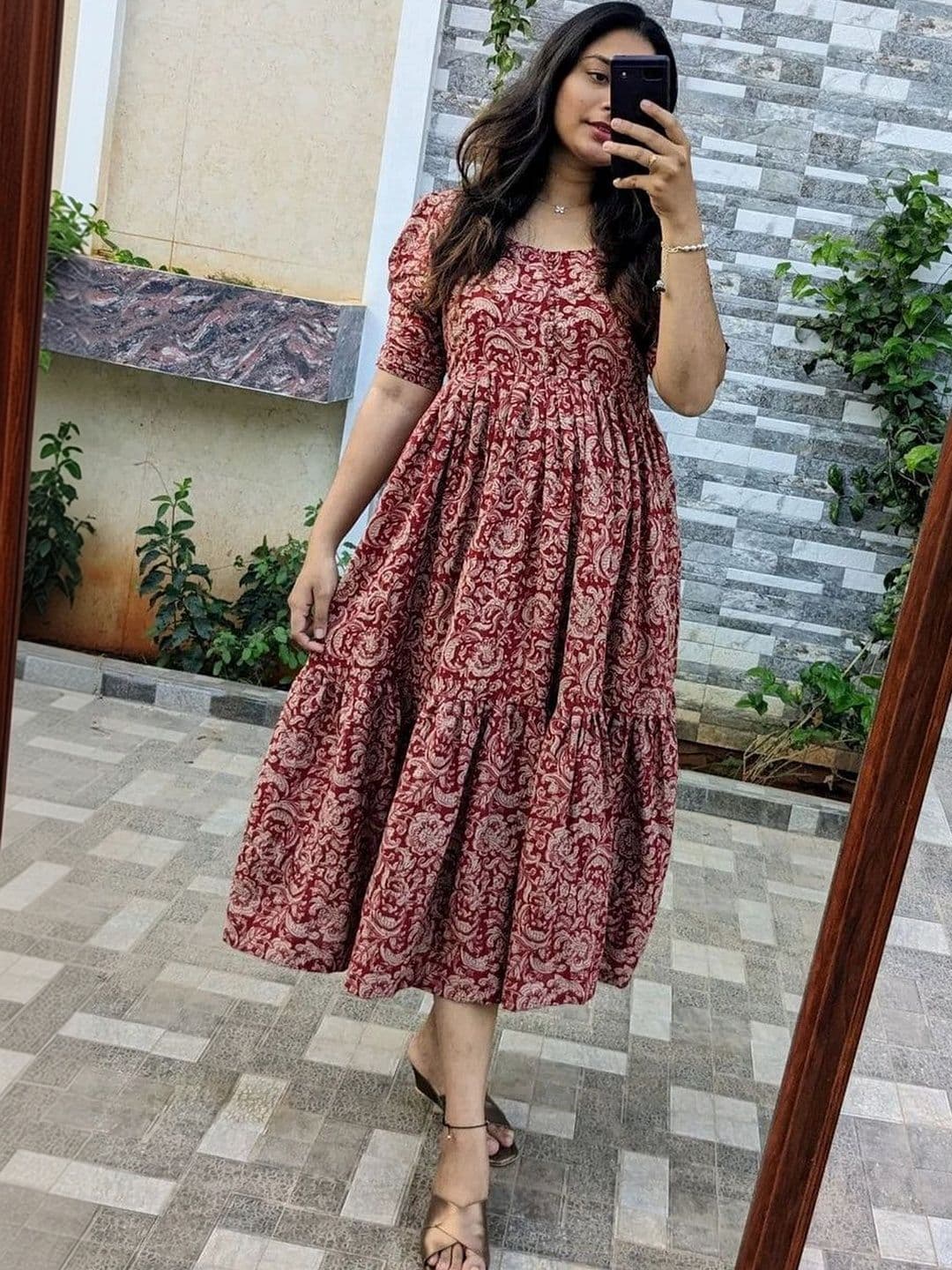 HERE&NOW Women Ethnic Motifs Printed Floral Anarkali Kurta - view 1