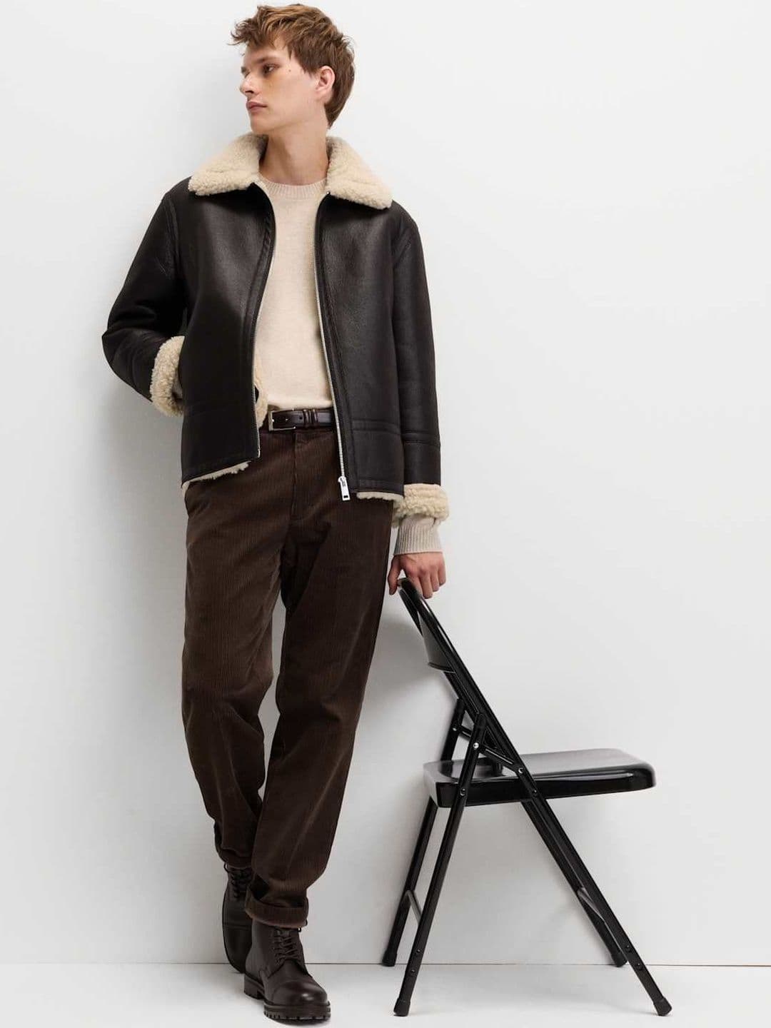 Marks & Spencer Faux Leather Aviator Jacket - view 1