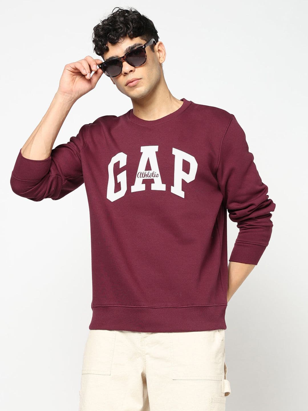 GAP Men Logo Print Crew Neck Sweatshirt - view 1