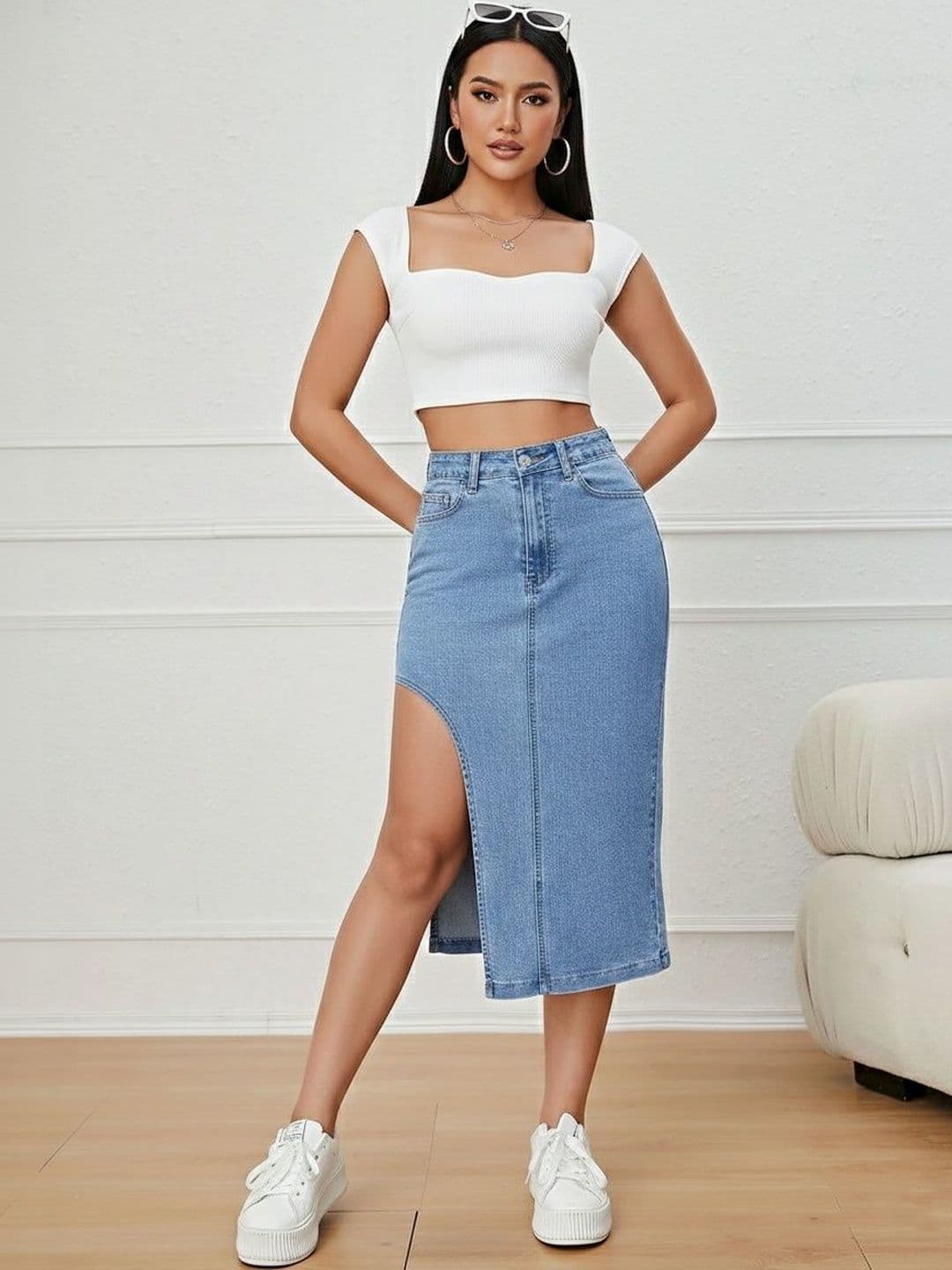 SZN Straight Midi Skirts - view 1