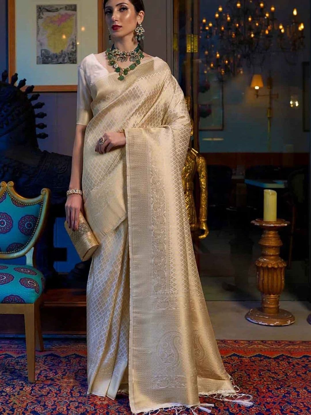 Urban Pallu Silk Blend Designer fwd Saree - view 1