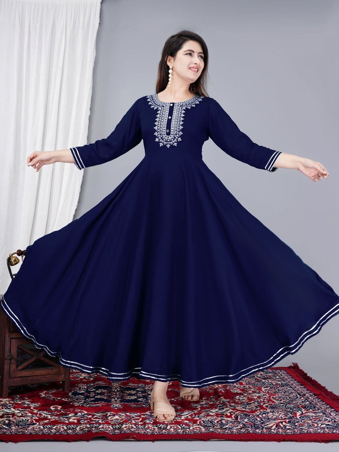 Nikhat Women Yoke Design Anarkali Kurta - view 1
