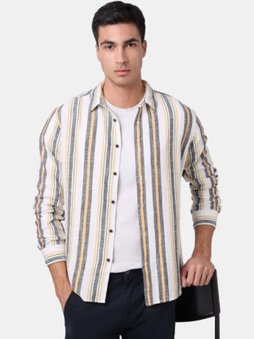 Pepe Jeans Men Classic Striped Casual Shirt - view 1