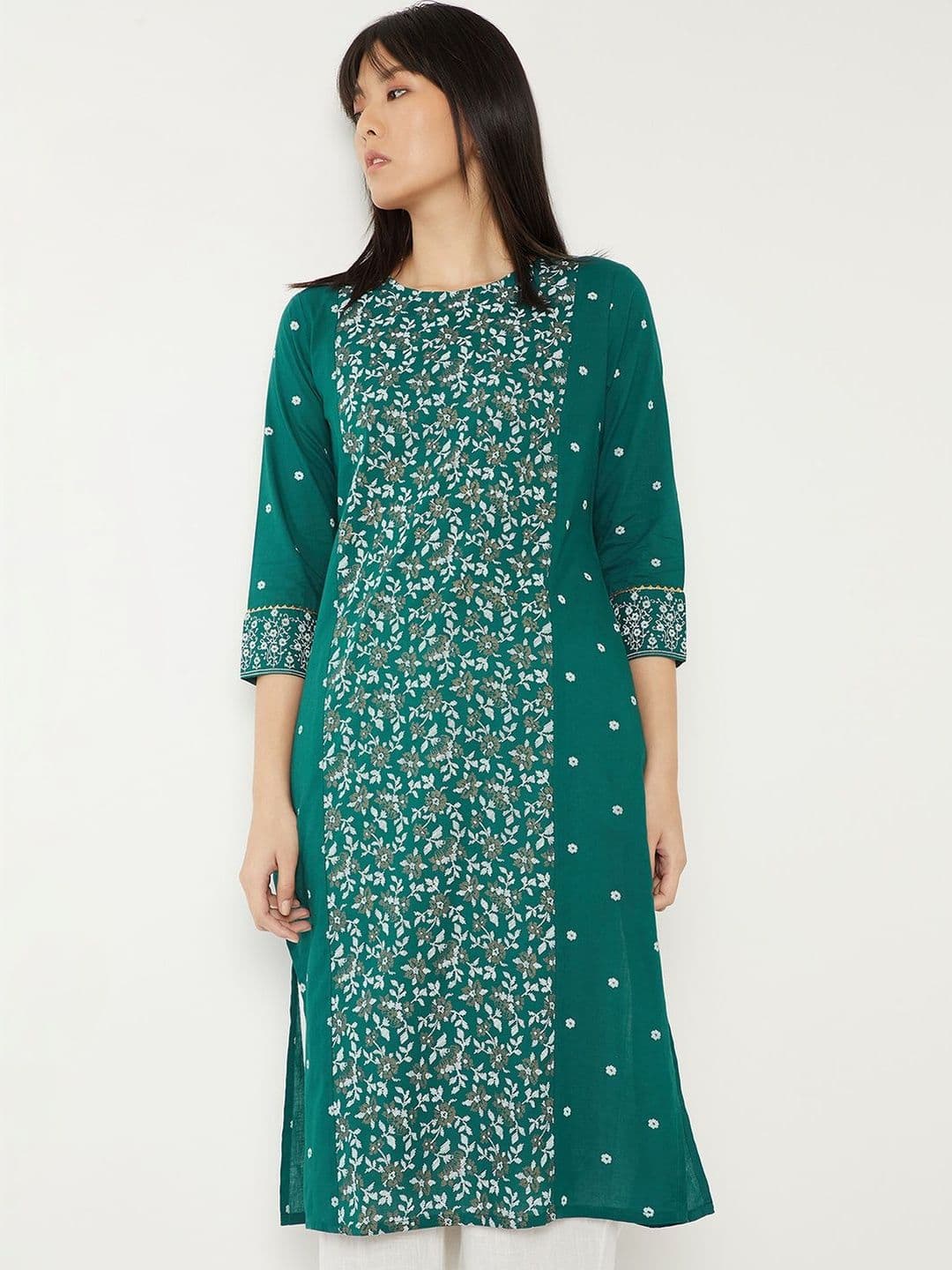 max Women Geometric Printed Thread Work Kurta - view 1