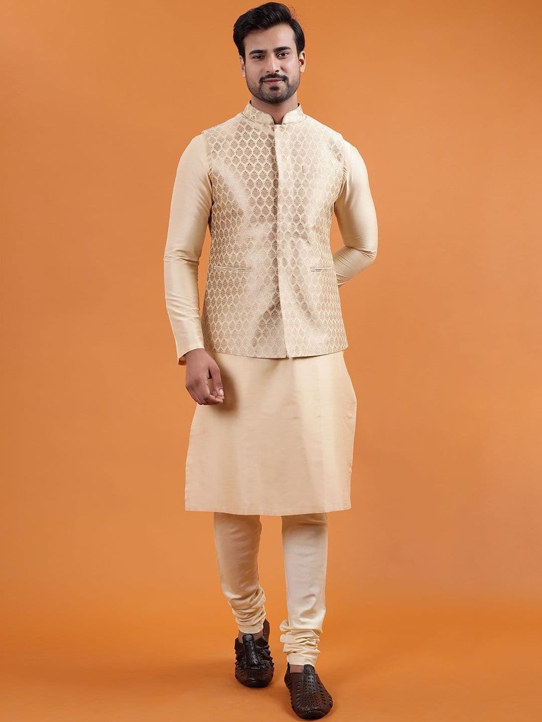 ZOIS Sleeveless Woven Nehru Jacket - view 1