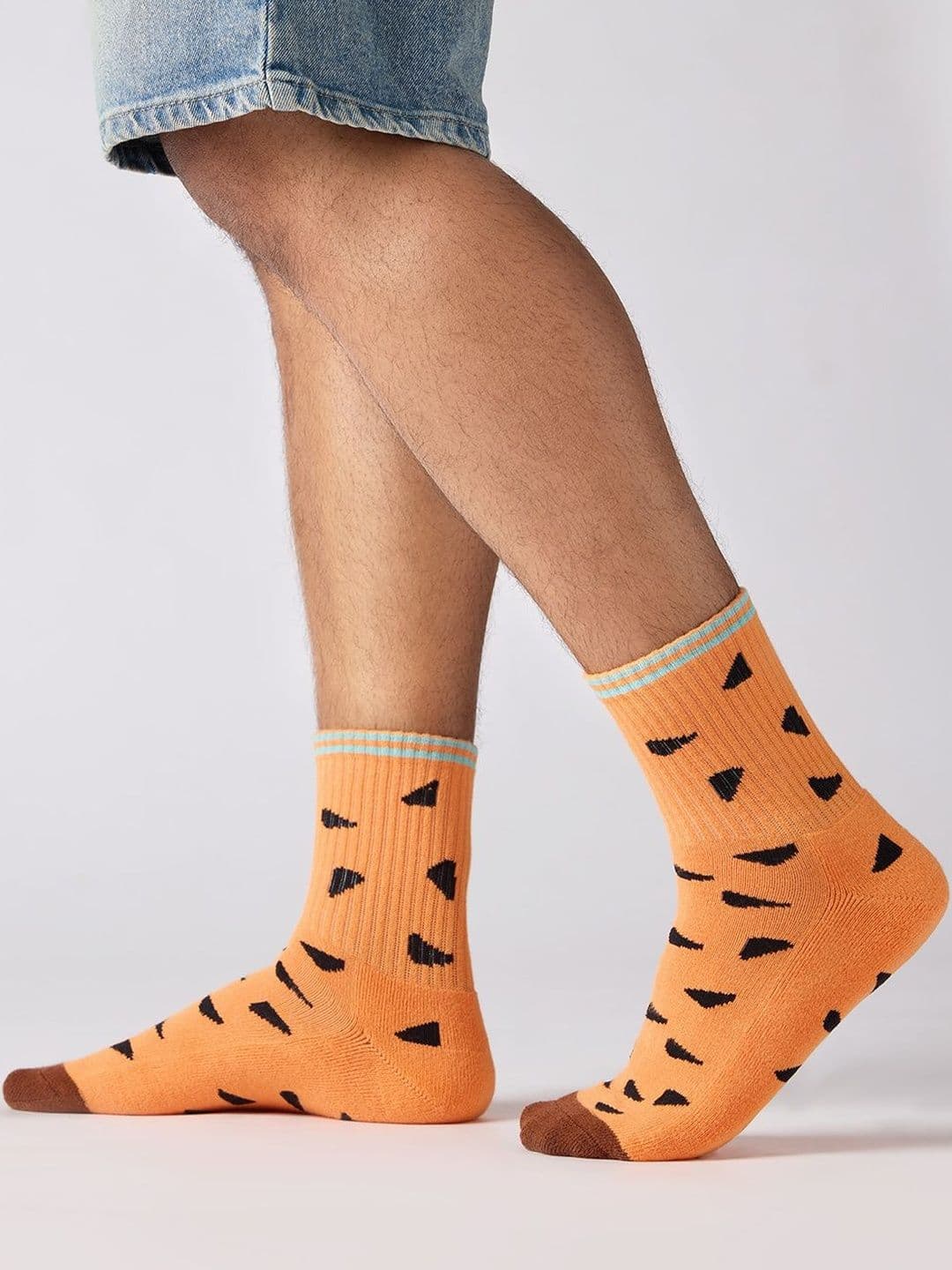 The Souled Store Unisex The Flintstones Printed Orange Socks - view 1