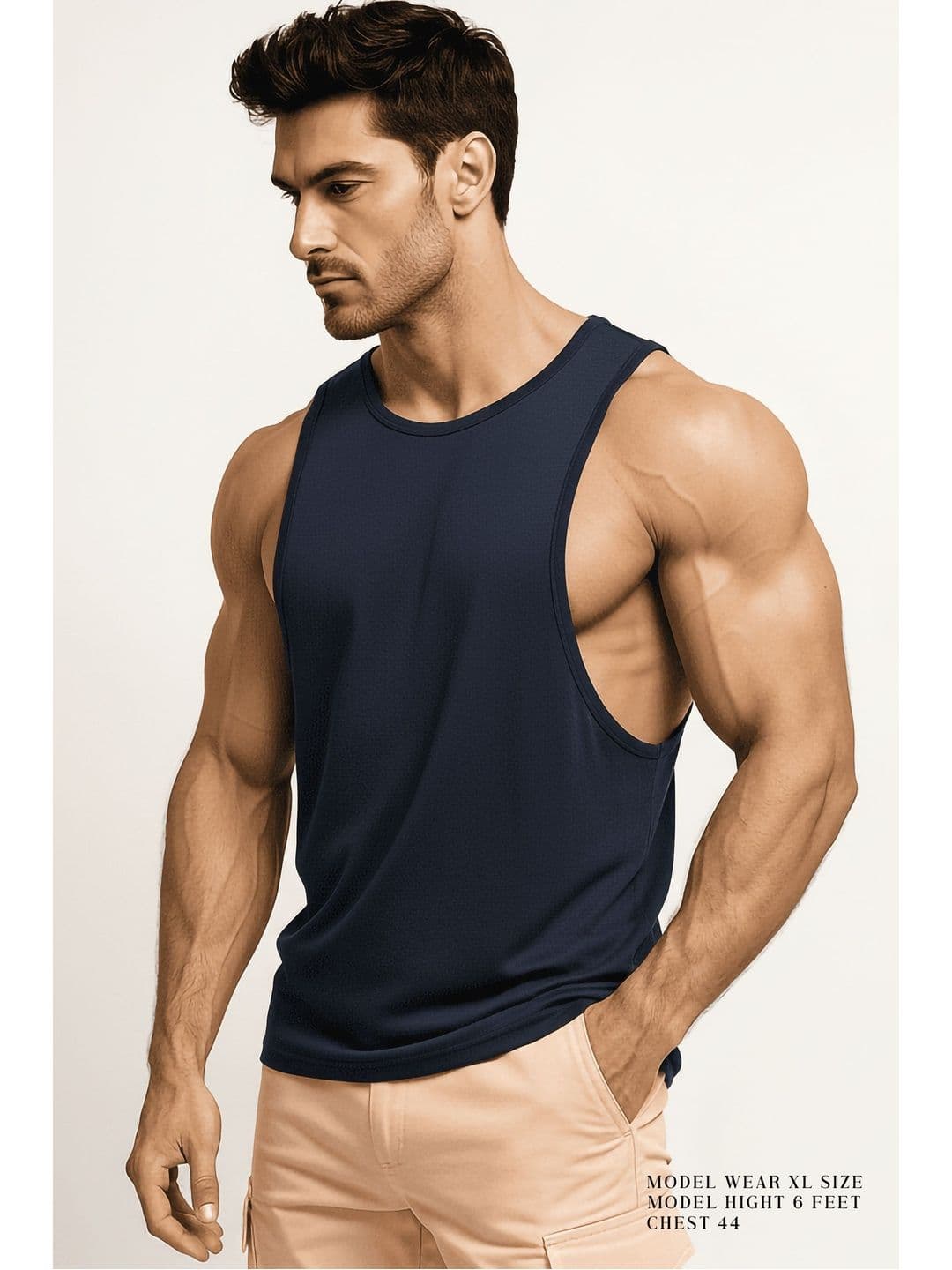 JUARI BE A GENTLEMAN Round Neck Cotton Gym Vest