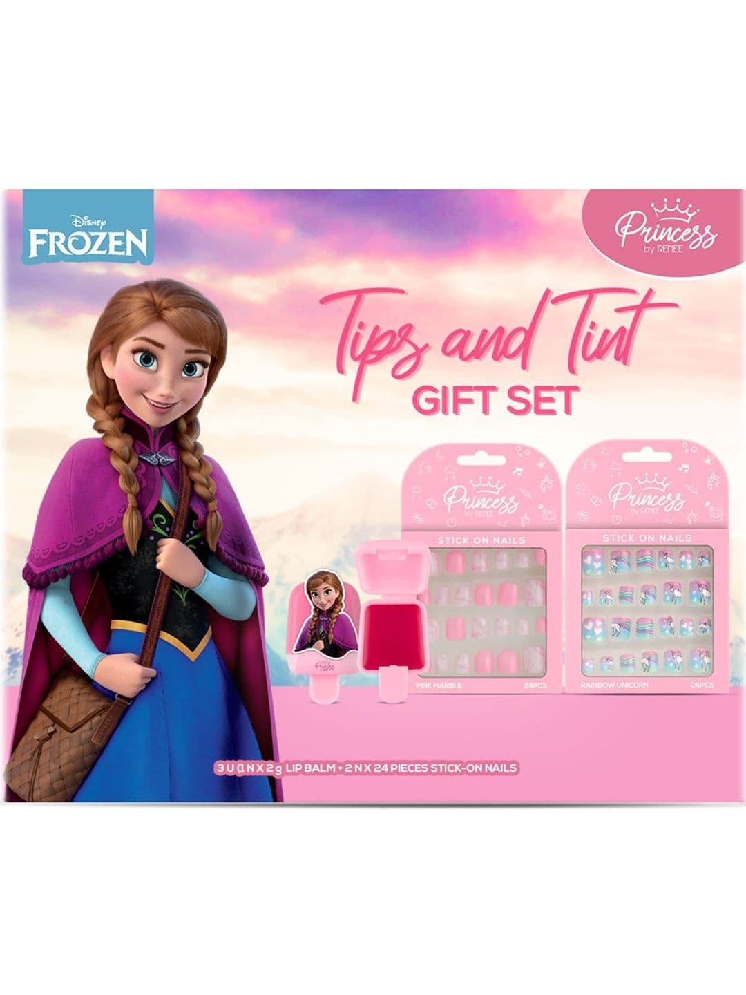 Renee Set Of 3 Stick On Nails & Popsicle Tips & Tint Lip Balm - view 1