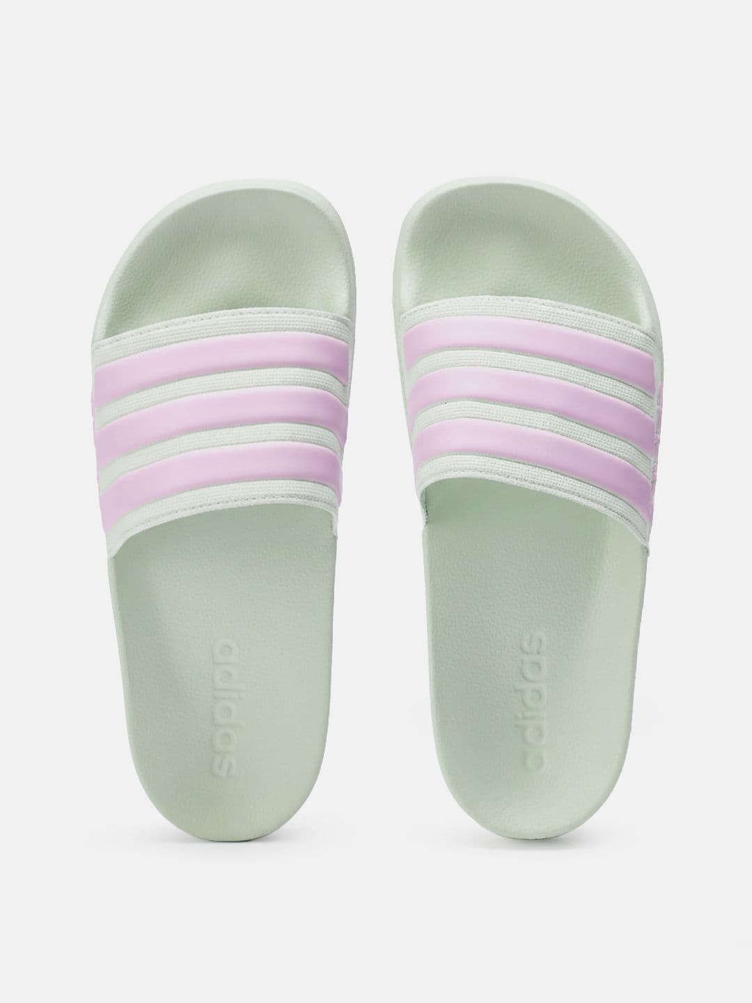 ADIDAS Unisex Cloudfoam Striped Sliders - view 1