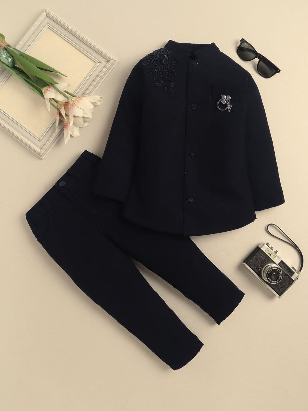 KALINI Boys Embroidered Sherwani Set - view 1