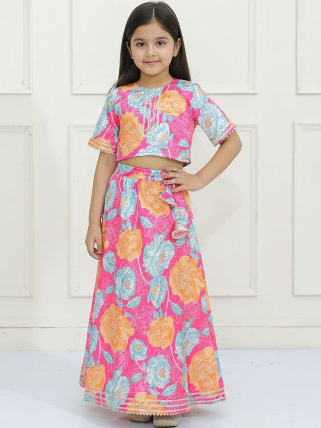 KALINI Girls Printed Ready to Wear Lehenga & - view 1