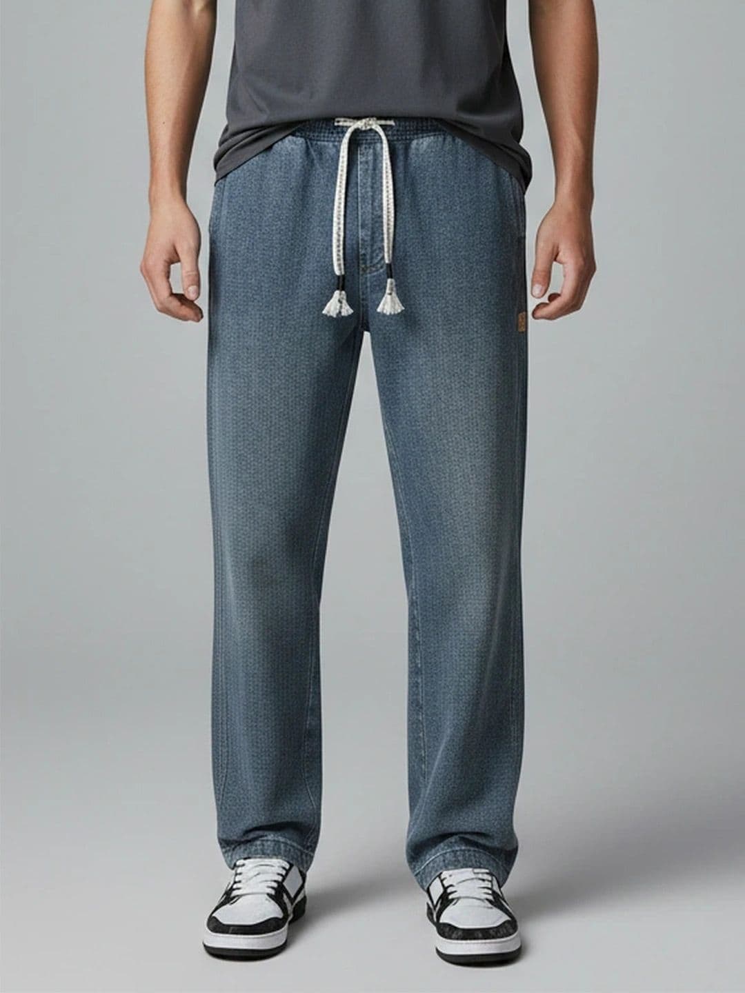 ANDREW HILL Men Relaxed Fit Mid-Rise Light Fade Stretchable Jeans - view 1
