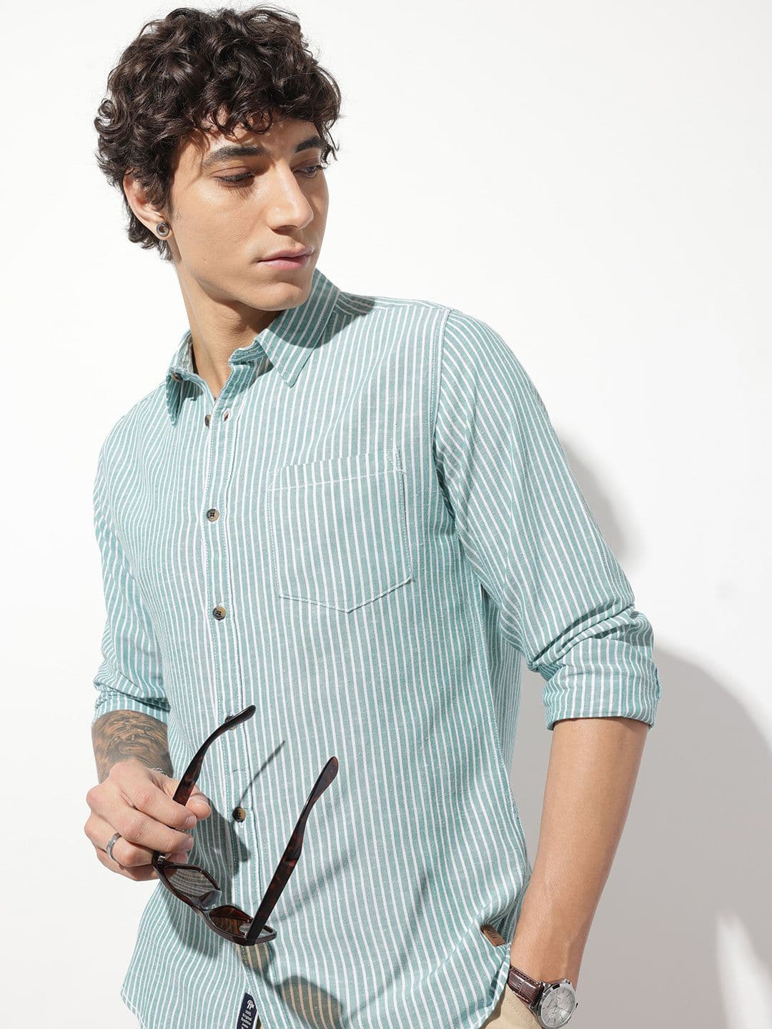 The Roadster Life Co. Vertical Striped Casual Shirt - view 1