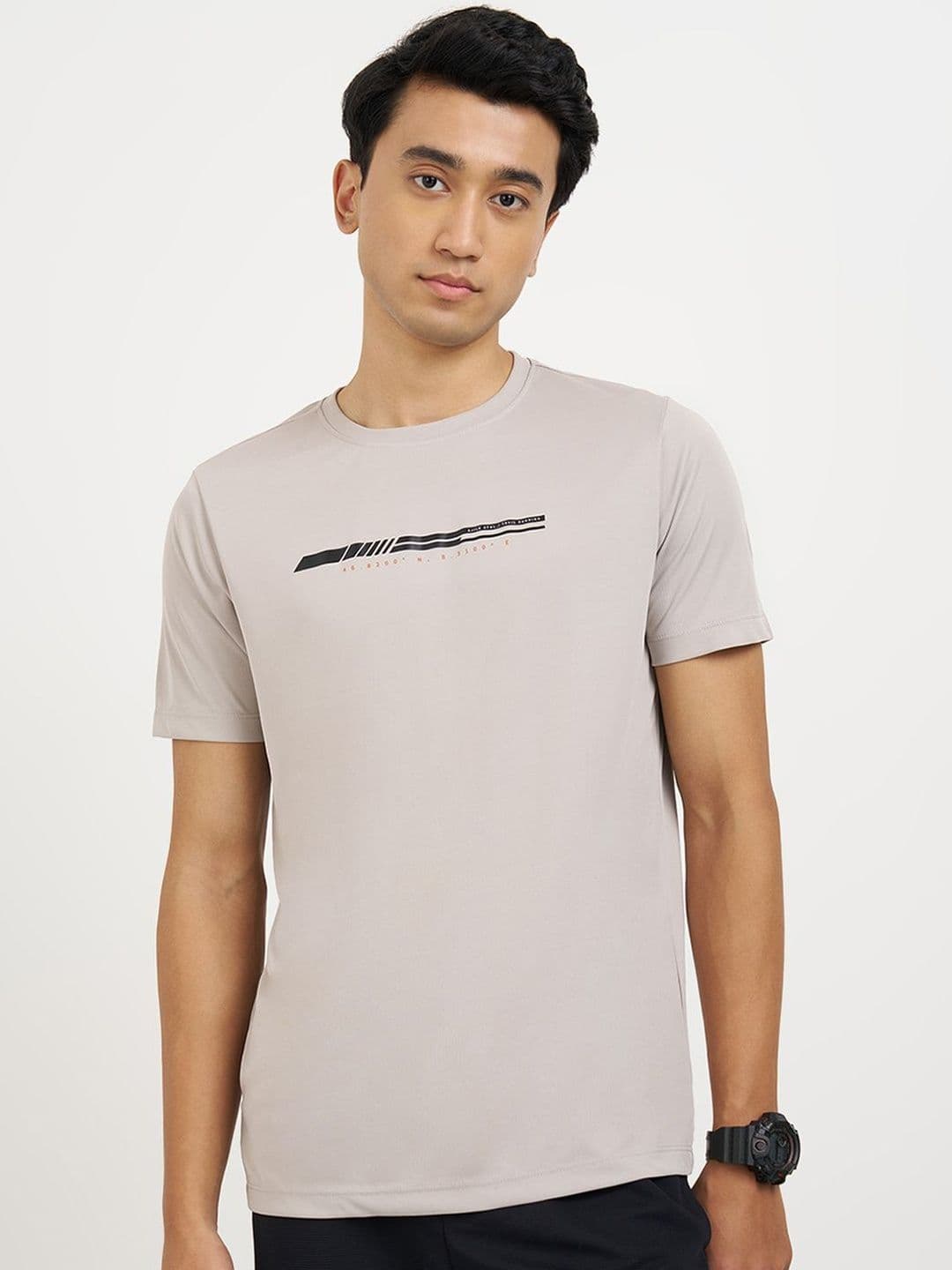 Ajile by Pantaloons Men Printed Slim Fit T-shirt - view 1