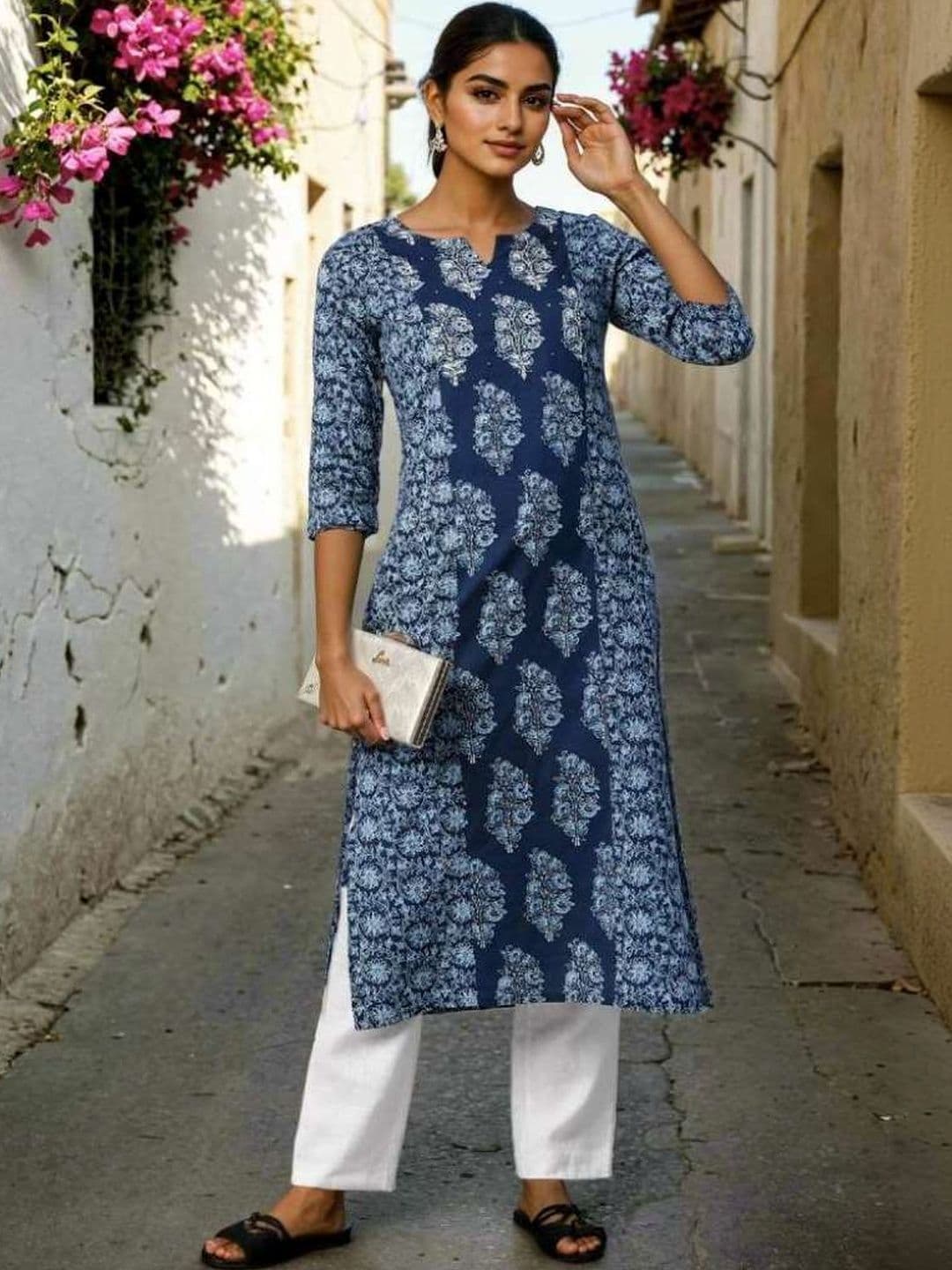 HERE&NOW Women Floral Printed Floral Kurta - view 1