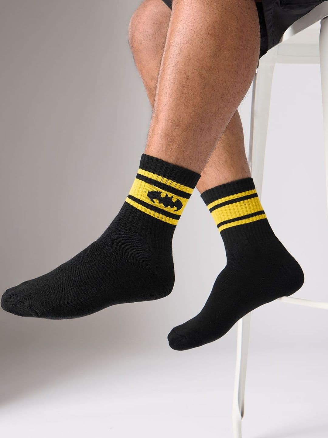 The Souled Store Unisex Batman Printed Black Socks - view 1
