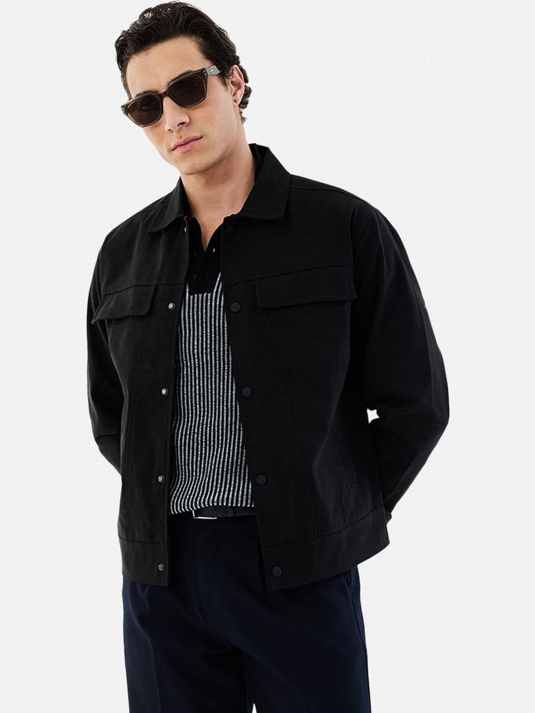 Snitch Black Solid Jacket - view 1