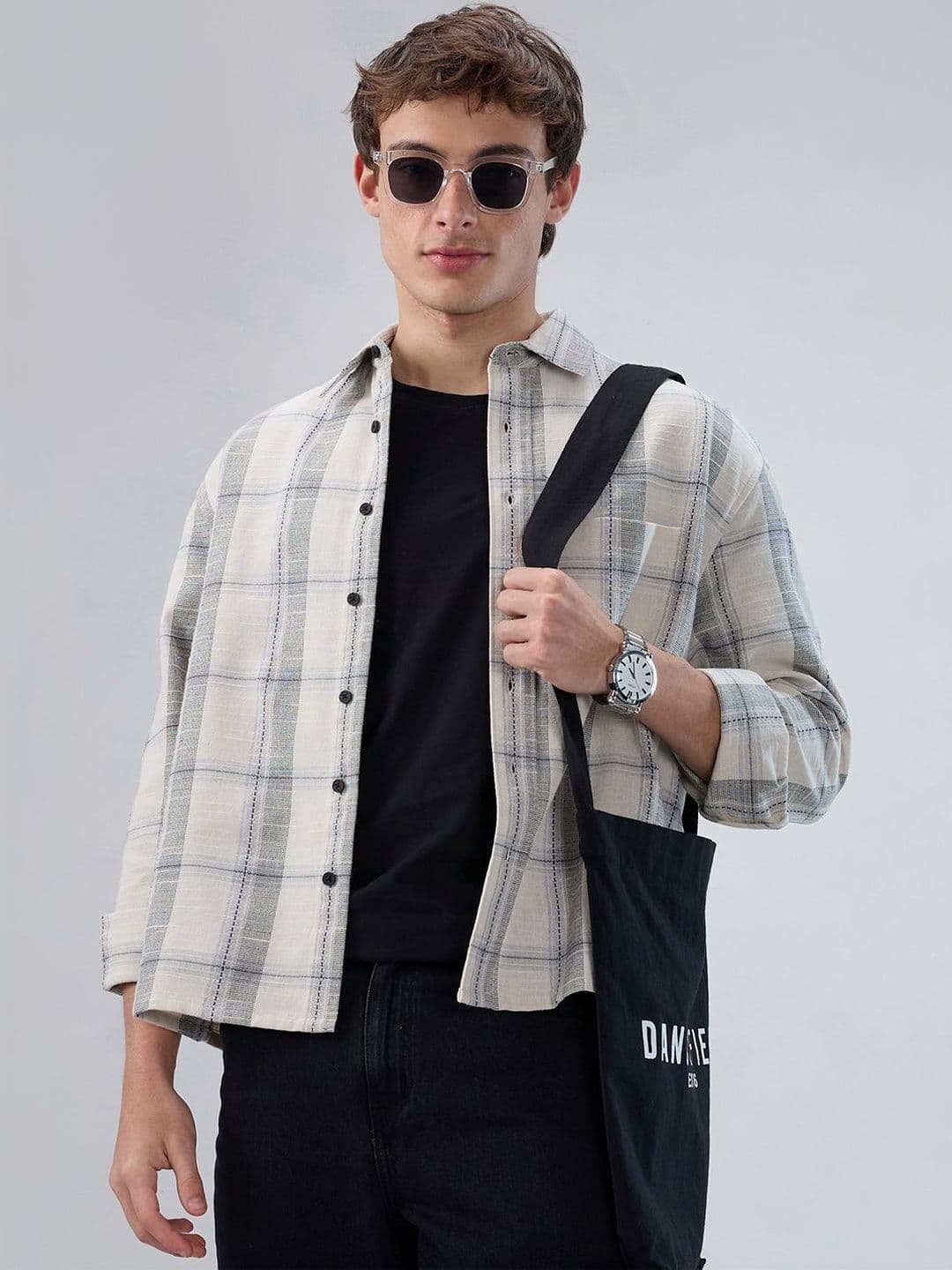 VASTRADO Men Classic Boxy Checked Casual Shirt - view 1