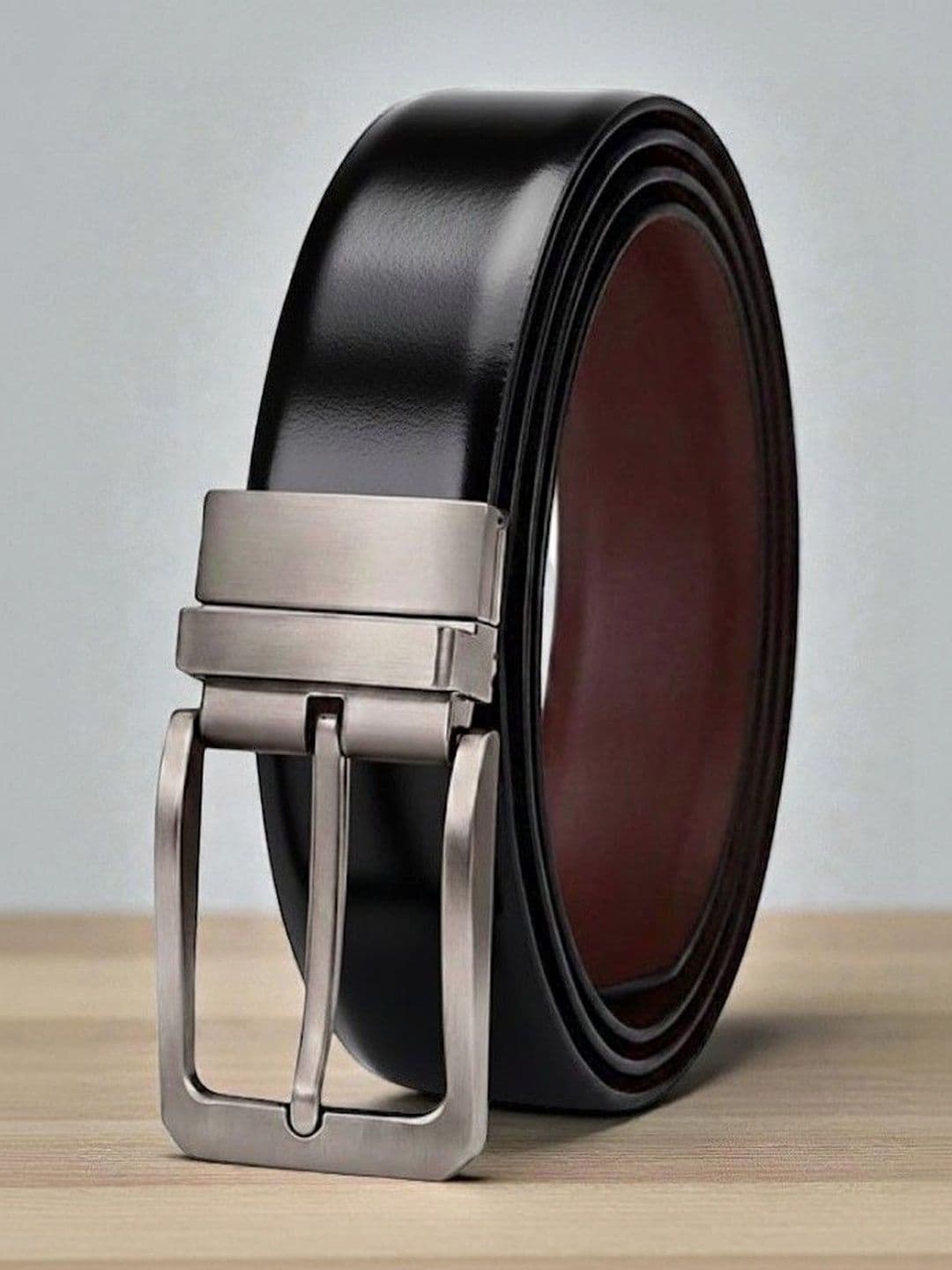 glitchez Men PU Reversible Formal Belt - view 1