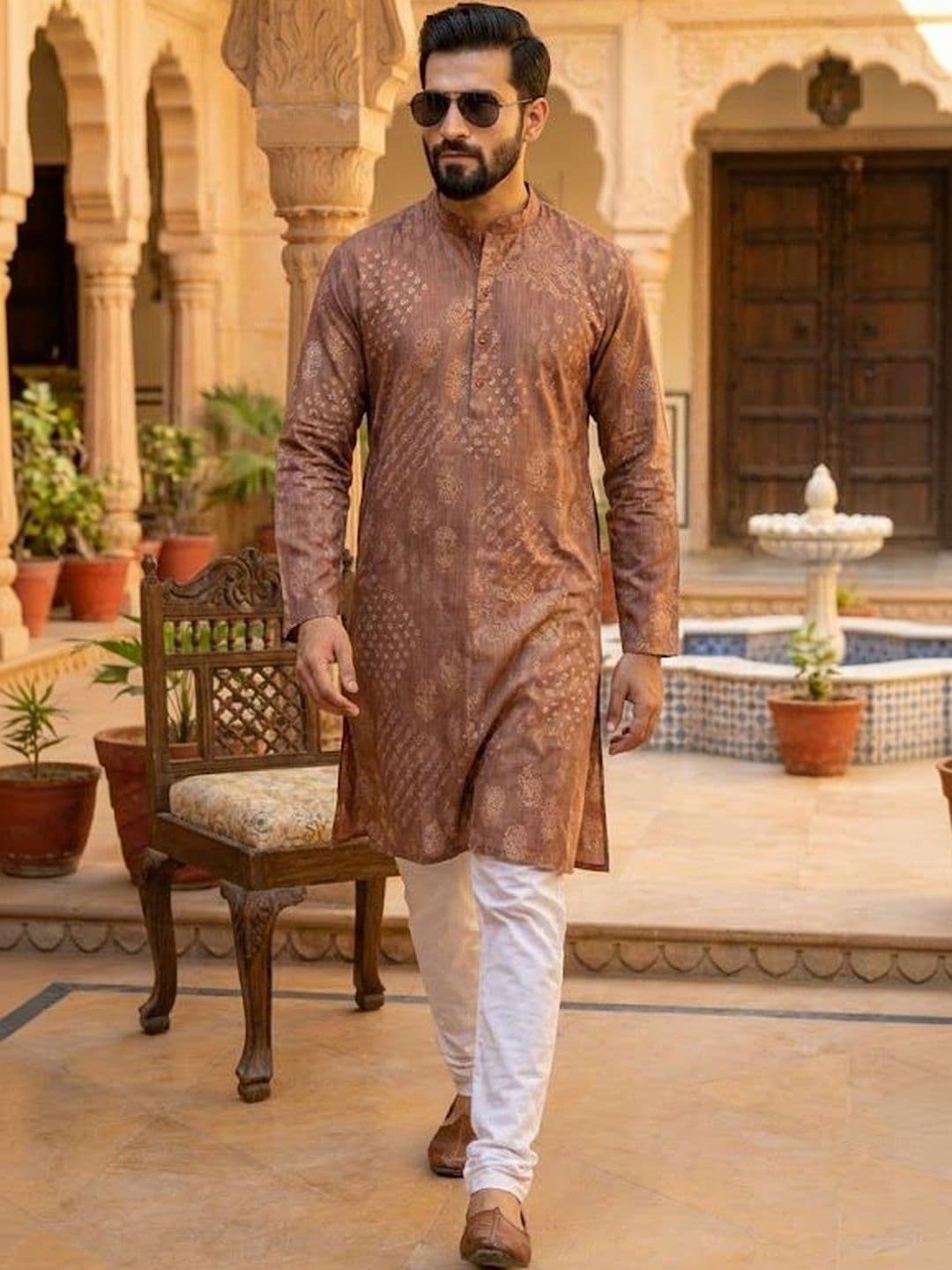 HERE&NOW Men Floral Printed Kurta - view 1