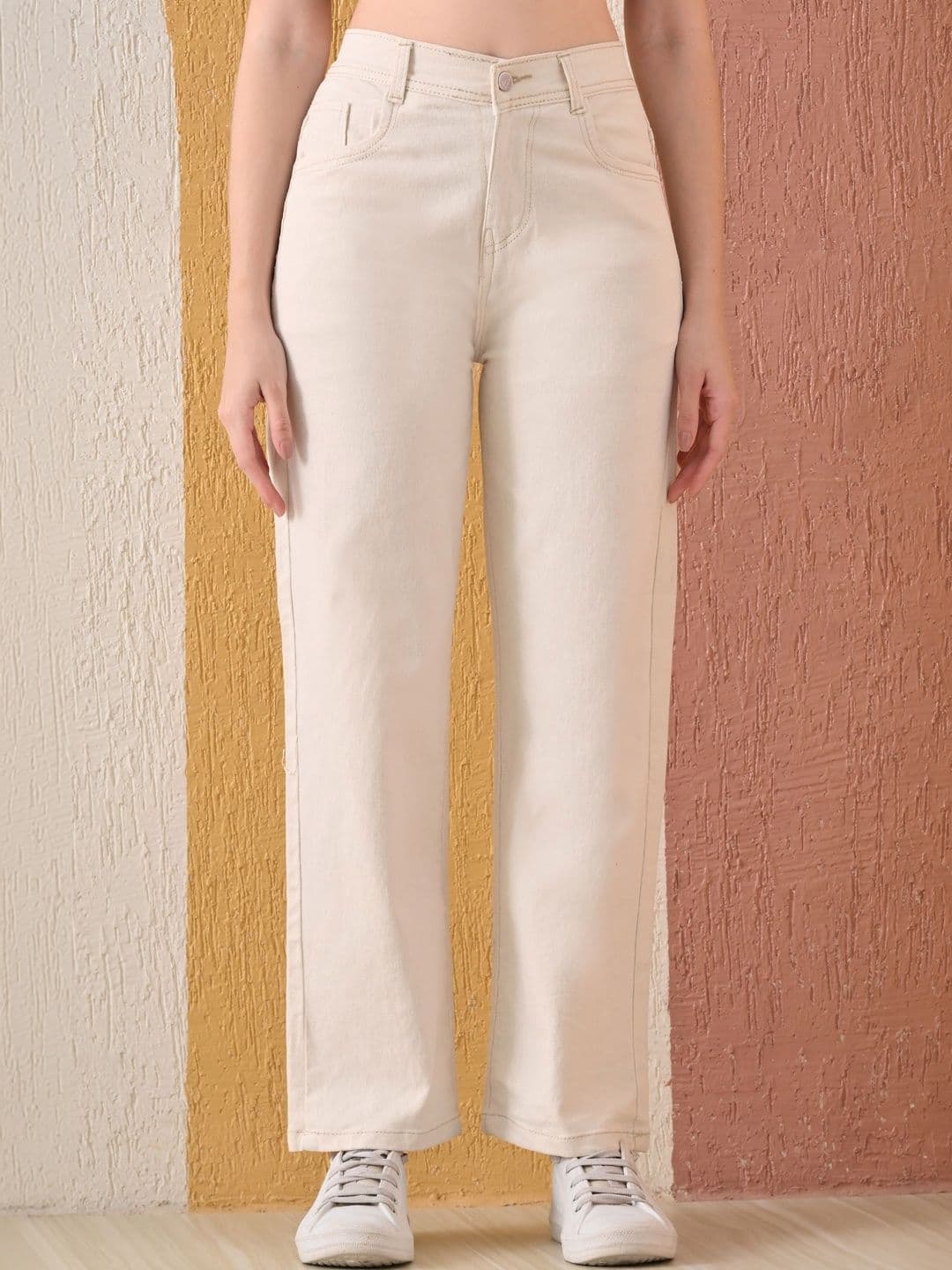 Mast & Harbour Women Classic Regular Fit Mid-Rise Stretchable Jeans - view 1
