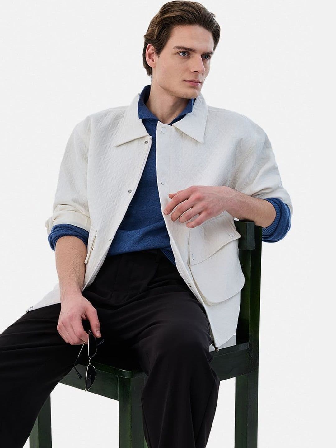 Snitch Off White Textured Jacket - view 1